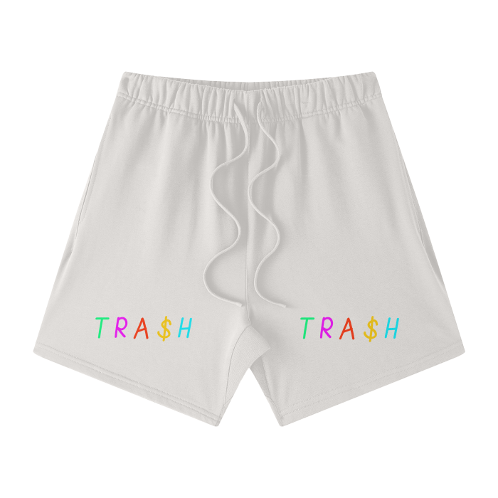 TRA$H Streetwear Unisex Heavyweight Earth Tone Loose Fit FOG 100% Cotton Shorts