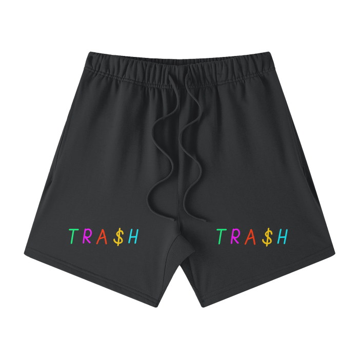 TRA$H Streetwear Unisex Heavyweight Earth Tone Loose Fit FOG 100% Cotton Shorts