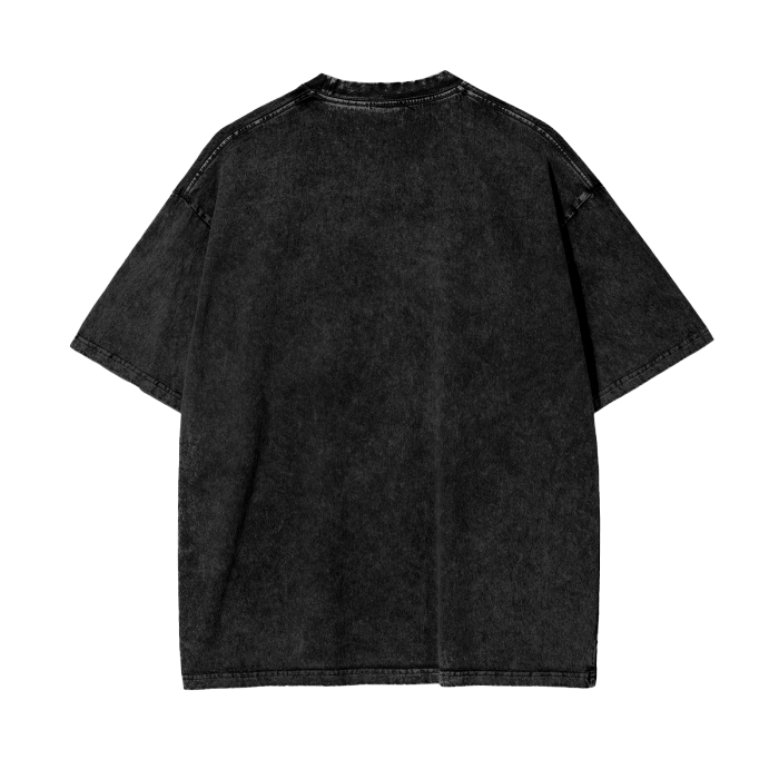 POOMP PLUMP CREST Acid Wash Oversize T-Shirt - 250 GSM