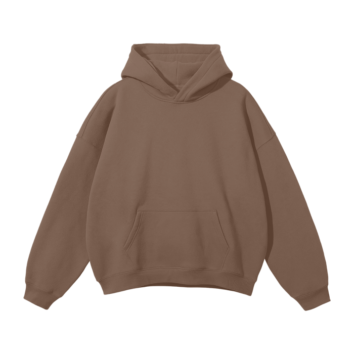 BIG MOTHERF*CKER Streetwear Unisex Oversized Solid Color Fleece Hoodie