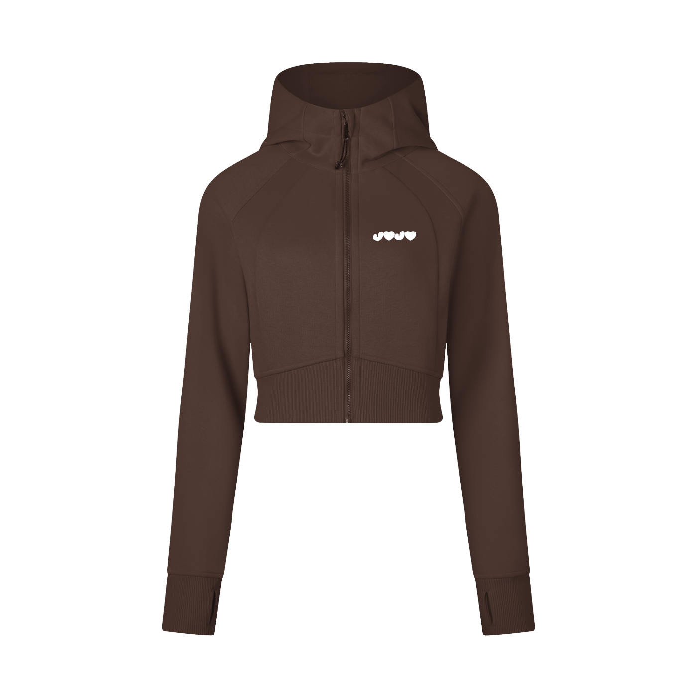 J♥J♥ Cropped Zip-Through Hoodie