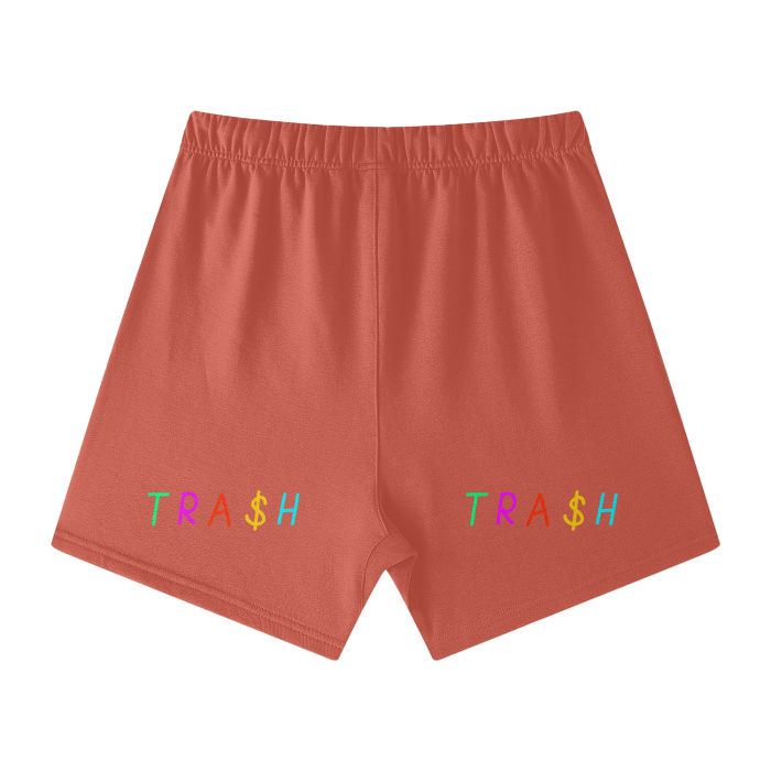TRA$H Streetwear Unisex Heavyweight Earth Tone Loose Fit FOG 100% Cotton Shorts