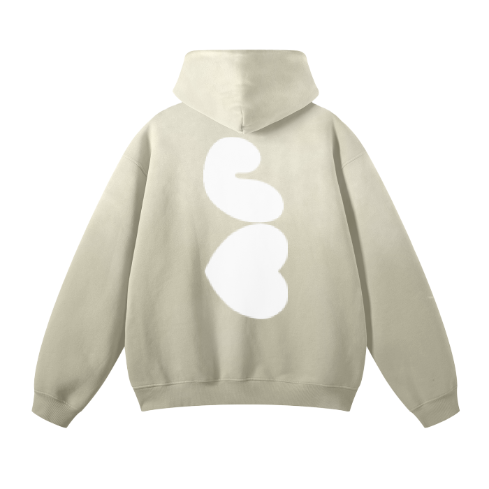 J♥ Streetwear Unisex Monkey Washed Dyed Fleece Hoodie