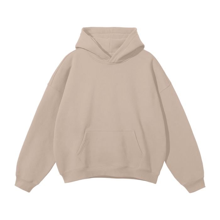 BIG MOTHERF*CKER Streetwear Unisex Oversized Solid Color Fleece Hoodie