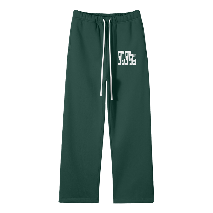 DanDaDan Streetwear Unisex Solid Color Fleece Straight Leg Pants