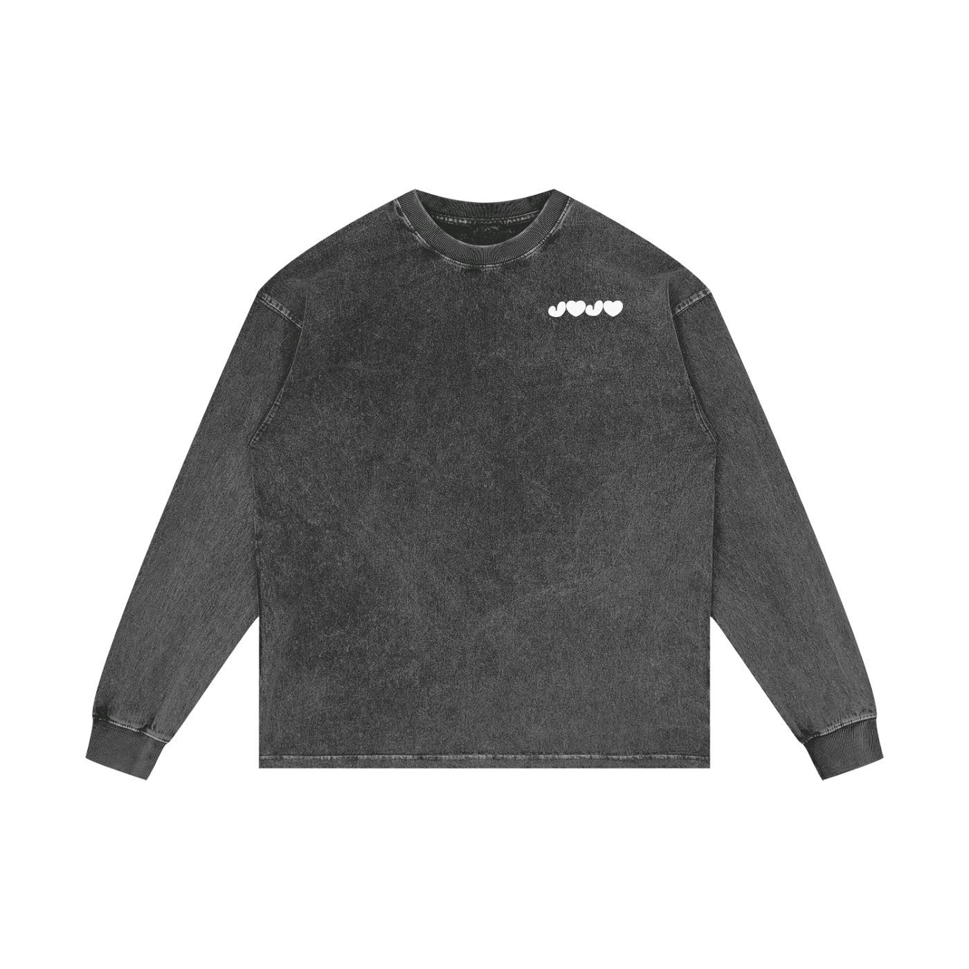 J♥J♥ Acid Wash Oversize Long Sleeve T-Shirt - 250 GSM
