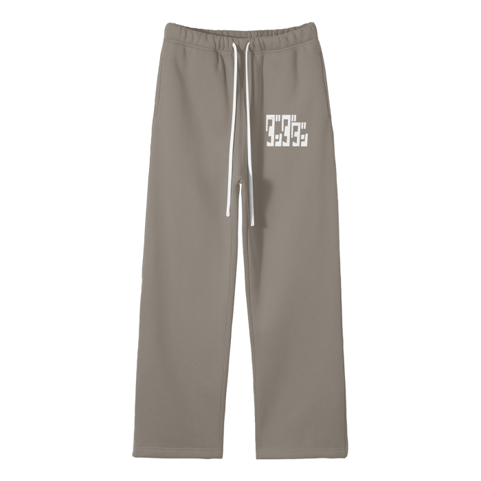 DanDaDan Streetwear Unisex Solid Color Fleece Straight Leg Pants