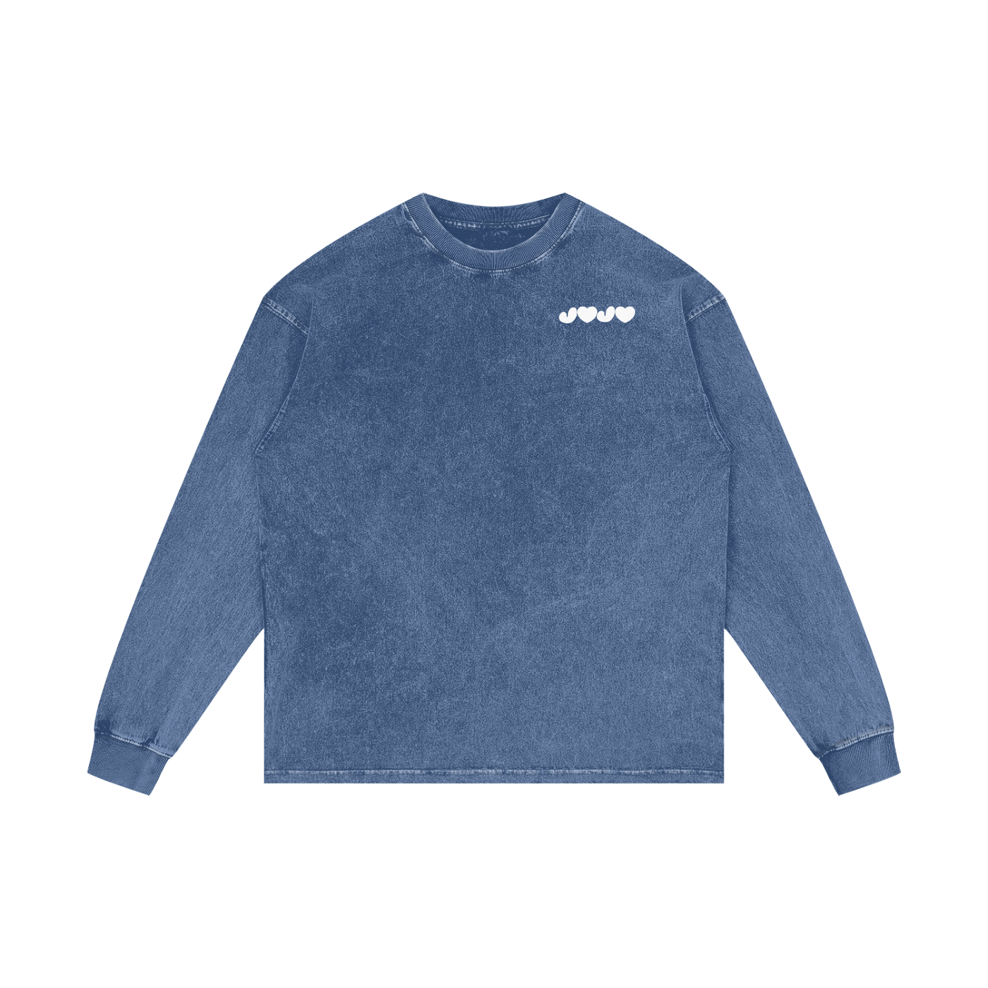 J♥J♥ Acid Wash Oversize Long Sleeve T-Shirt - 250 GSM