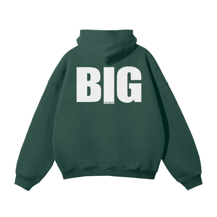 BIG MOTHERF*CKER Streetwear Unisex Oversized Solid Color Fleece Hoodie