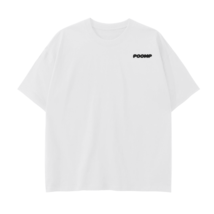 MY LEG! White Drop Shoulder T-Shirt - 250 GSM