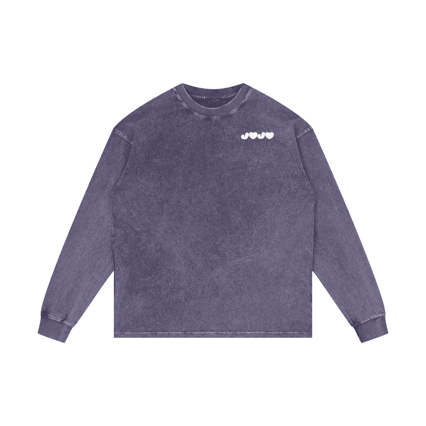 J♥J♥ Acid Wash Oversize Long Sleeve T-Shirt - 250 GSM