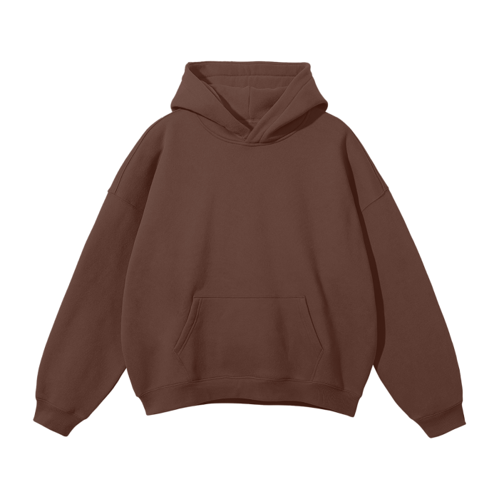 BIG MOTHERF*CKER Streetwear Unisex Oversized Solid Color Fleece Hoodie