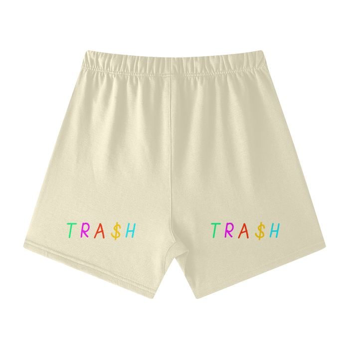 TRA$H Streetwear Unisex Heavyweight Earth Tone Loose Fit FOG 100% Cotton Shorts