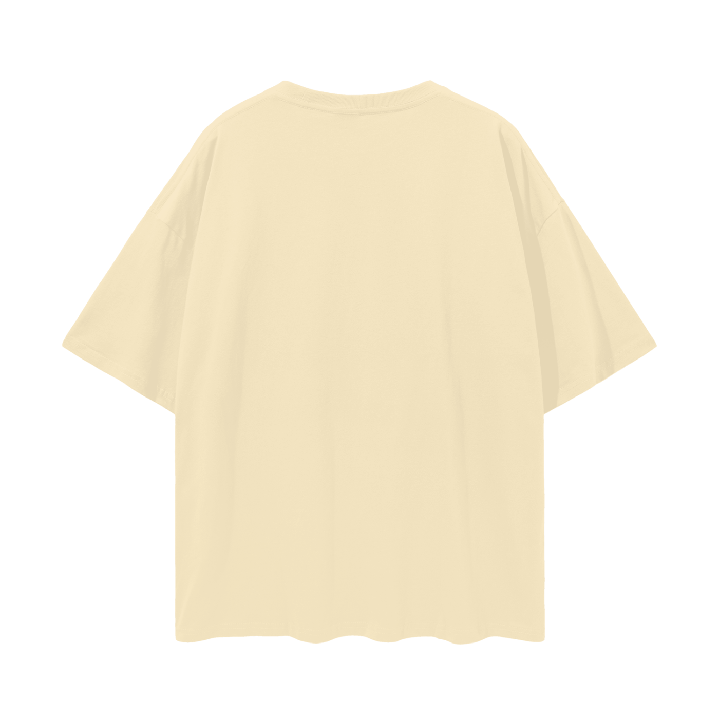 Turbo Granny Cat Eating (Front) Oversize Deep Drop Shoulder Tee - 190 GSM