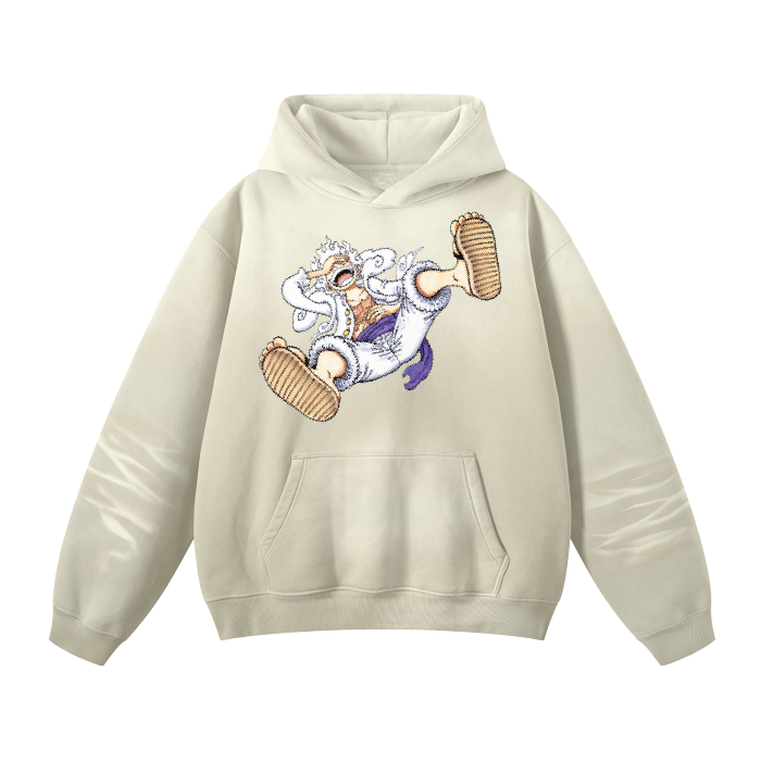 Gear 5 Streetwear Unisex Monkey Washed Dyed Fleece Hoodie