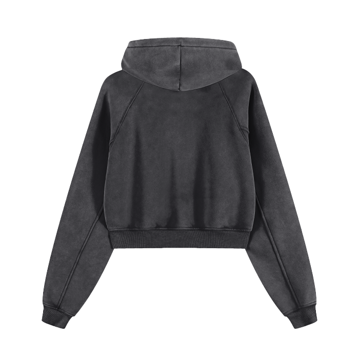 Bimbo Cropped Zip-Through Hoodie