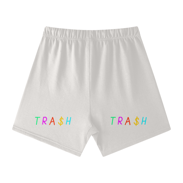 TRA$H Streetwear Unisex Heavyweight Earth Tone Loose Fit FOG 100% Cotton Shorts