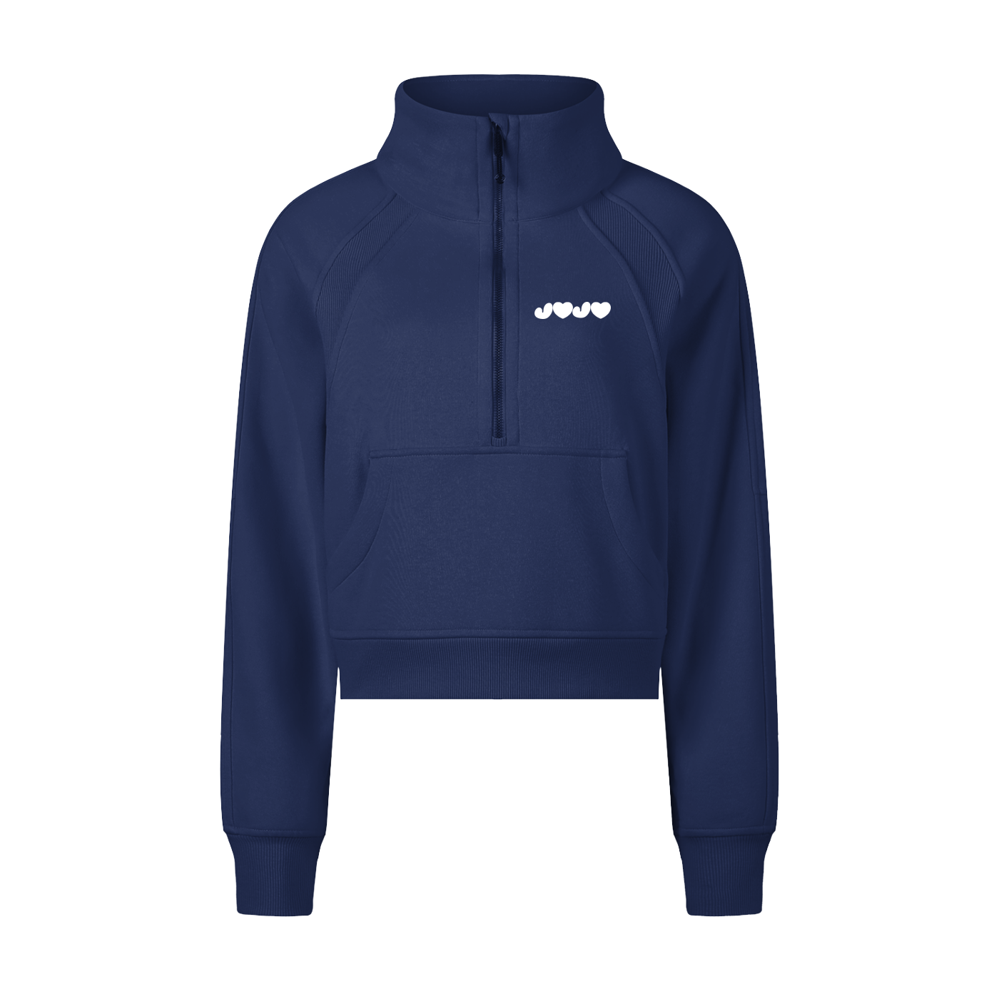 J♥J♥ Cropped Half-Zip Sweatshirt