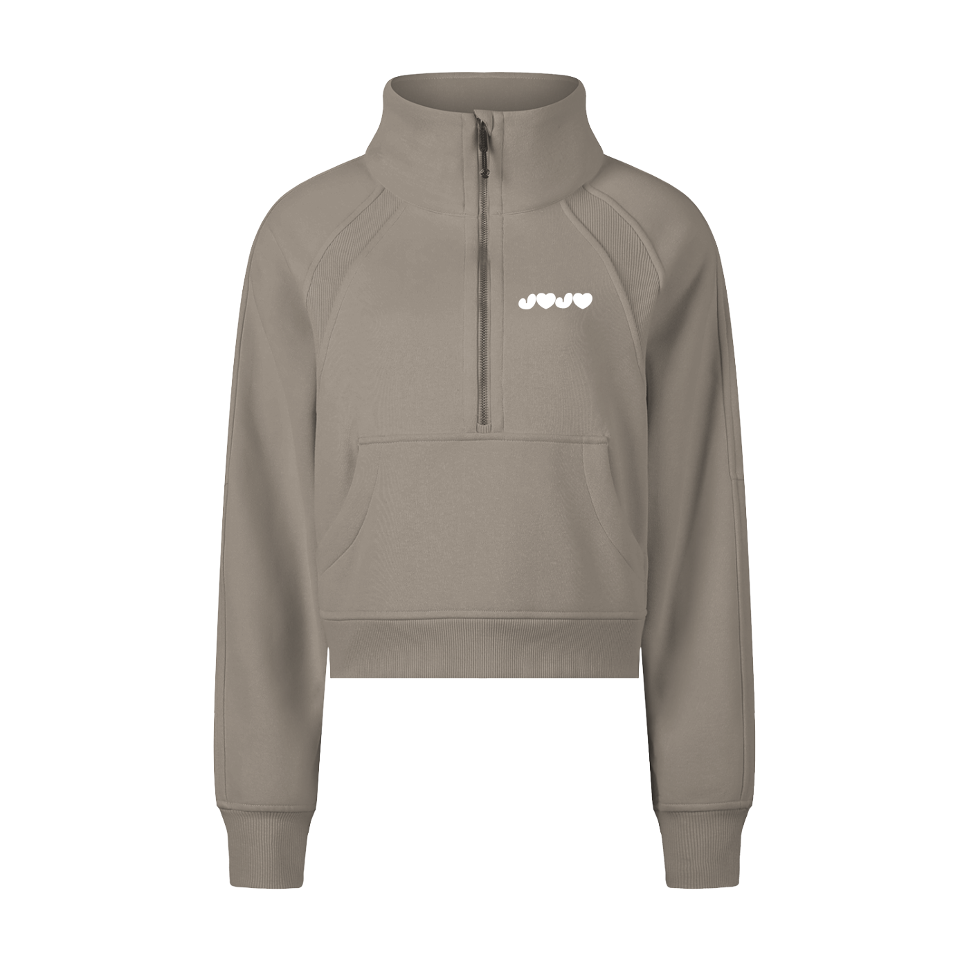 J♥J♥ Cropped Half-Zip Sweatshirt