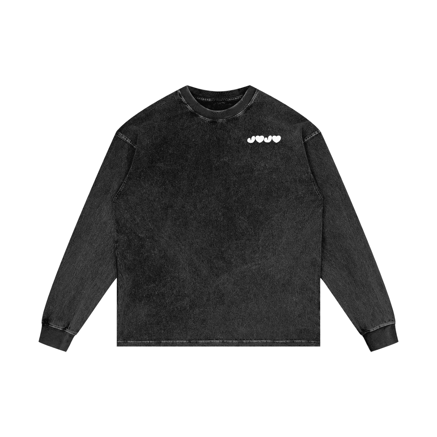 J♥J♥ Acid Wash Oversize Long Sleeve T-Shirt - 250 GSM