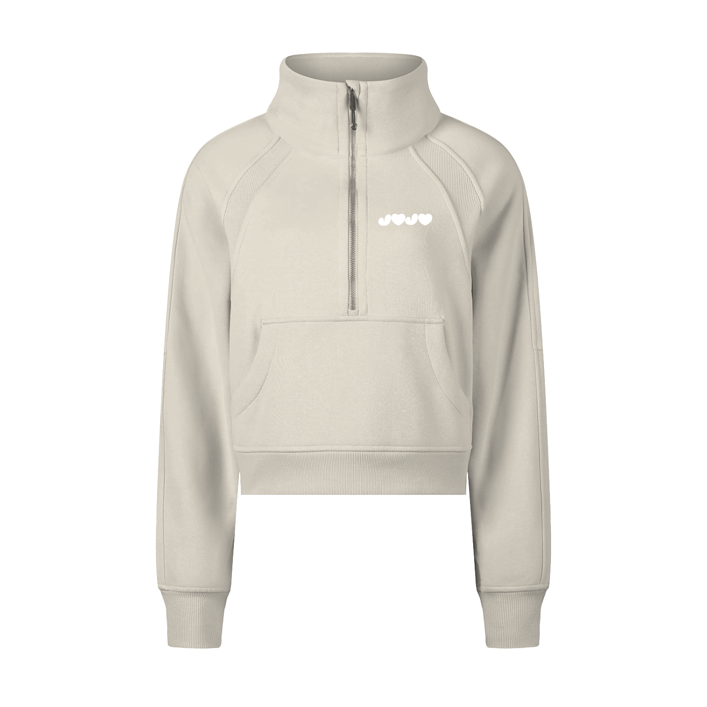 J♥J♥ Cropped Half-Zip Sweatshirt