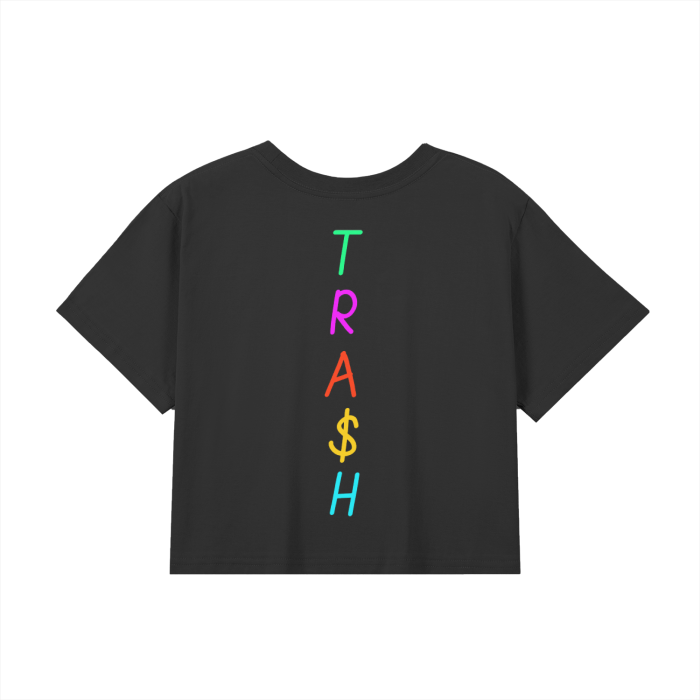 TRA$H Baby Tee crop top Seamless T-Shirt - 200 GSM
