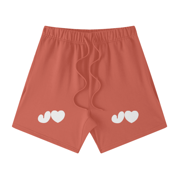 J♥J♥ Streetwear Unisex Heavyweight Earth Tone Loose Fit FOG 100% Cotton Shorts