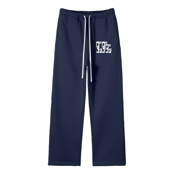 DanDaDan Streetwear Unisex Solid Color Fleece Straight Leg Pants