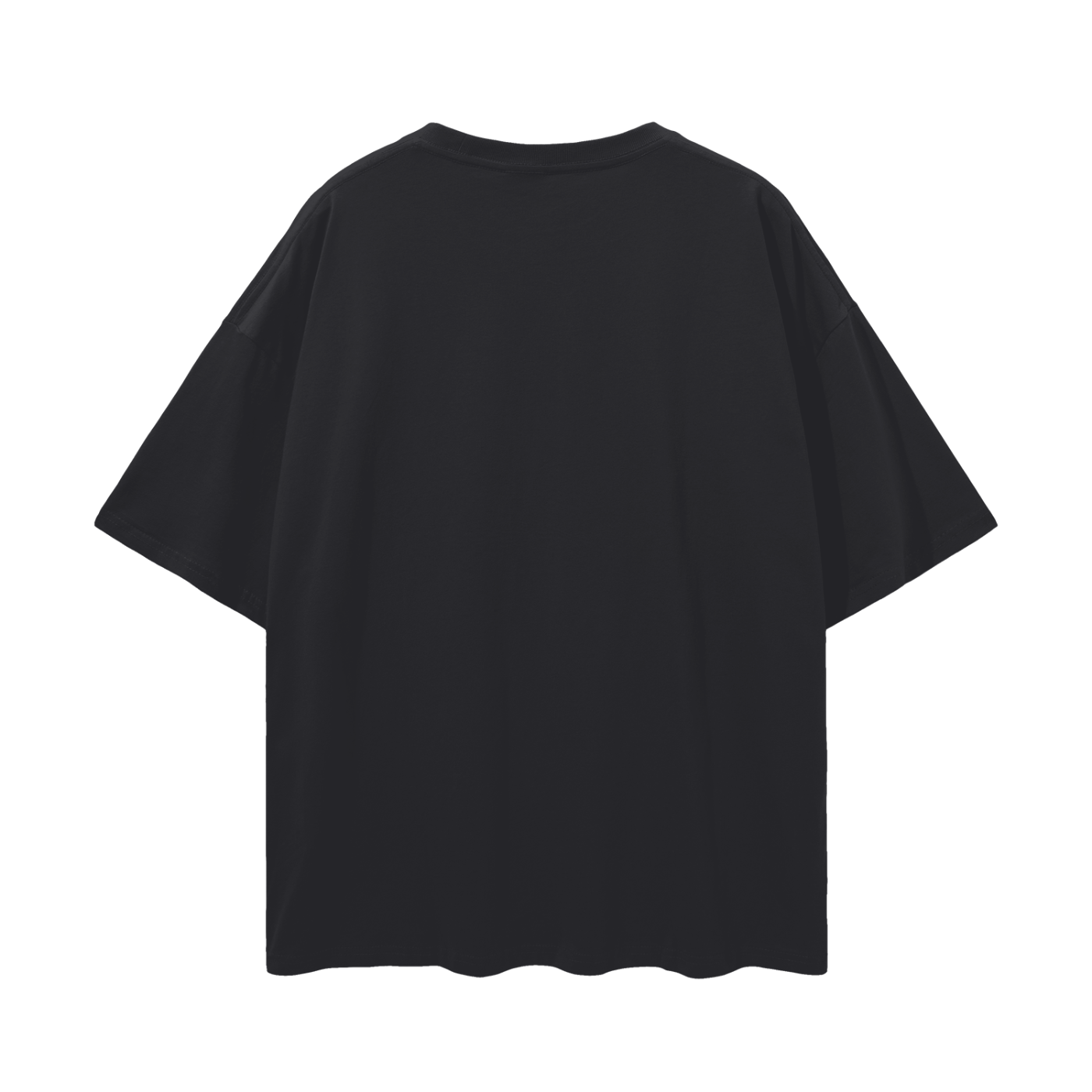 Turbo Granny Cat Eating (Front) Oversize Deep Drop Shoulder Tee - 190 GSM