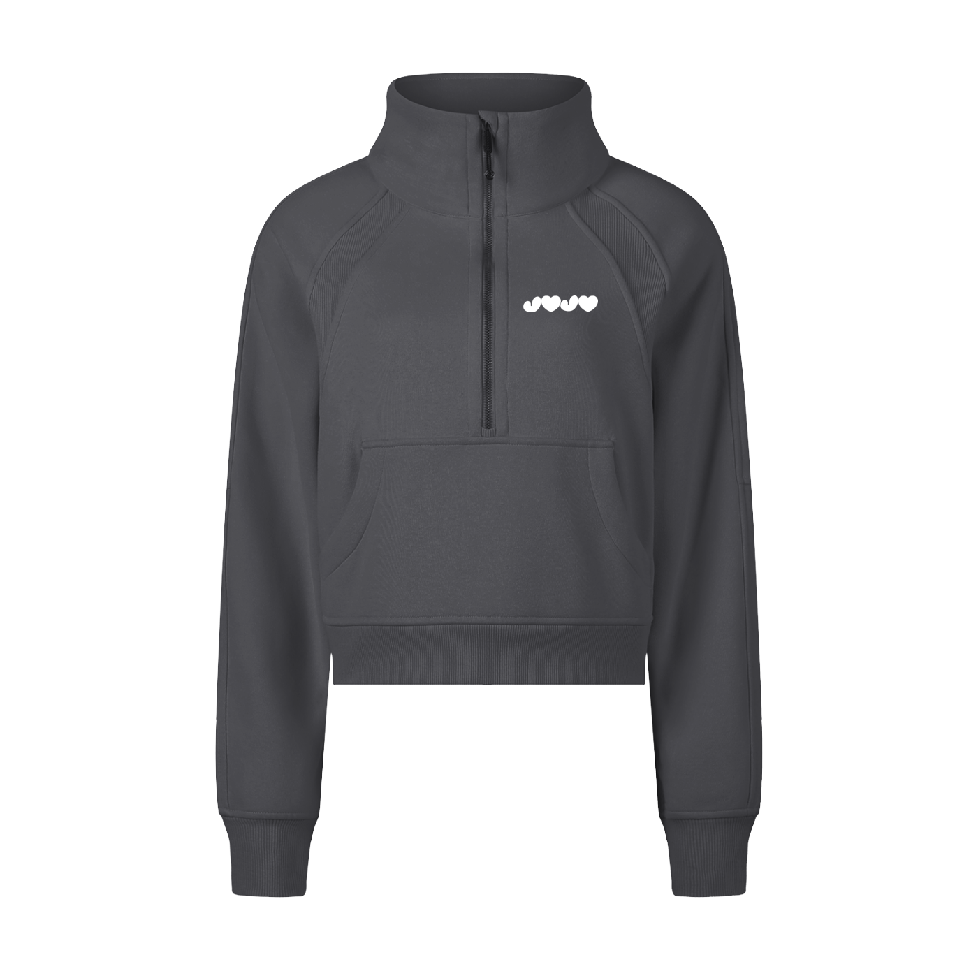 J♥J♥ Cropped Half-Zip Sweatshirt