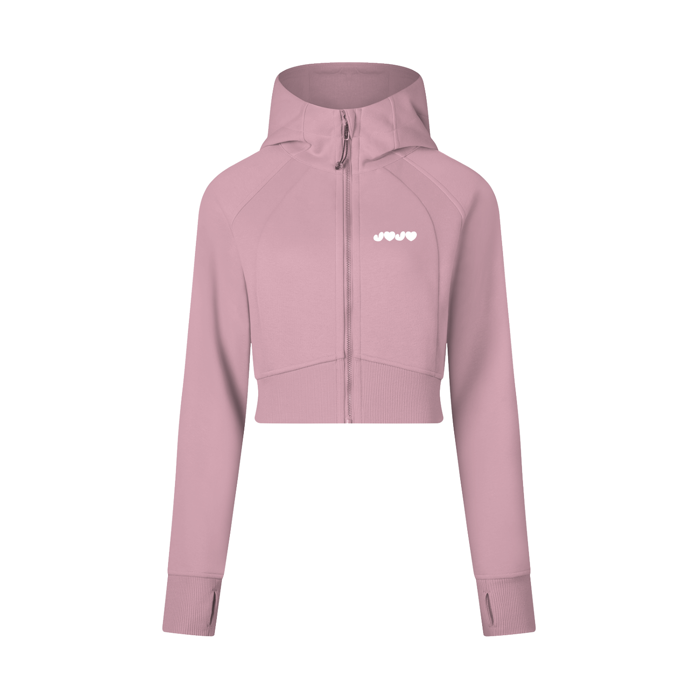 J♥J♥ Cropped Zip-Through Hoodie