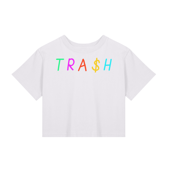 TRA$H Baby Tee crop top Seamless T-Shirt - 200 GSM