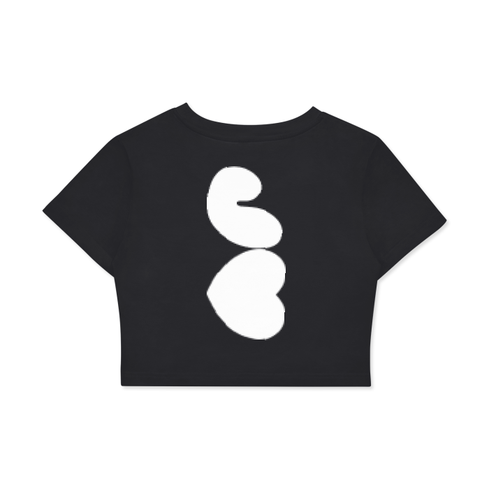J♥ Women's Fitted Crop Tee | Bodycon T-Shirt