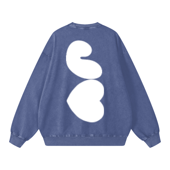J♥J♥ Acid Wash Oversize Sweatshirt - 360 GSM