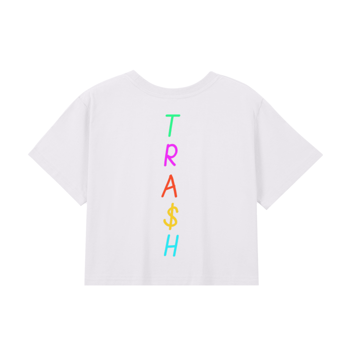 TRA$H Baby Tee crop top Seamless T-Shirt - 200 GSM