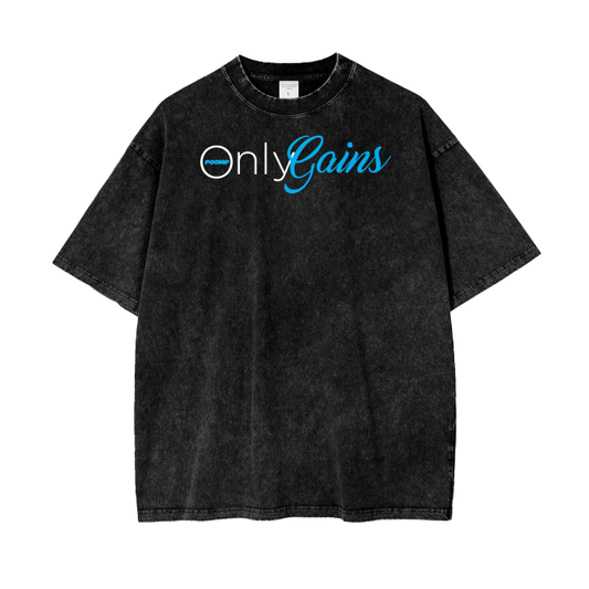 Only Gainz Acid Wash Oversize T-Shirt - 250 GSM