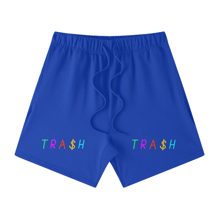 TRA$H Streetwear Unisex Heavyweight Earth Tone Loose Fit FOG 100% Cotton Shorts