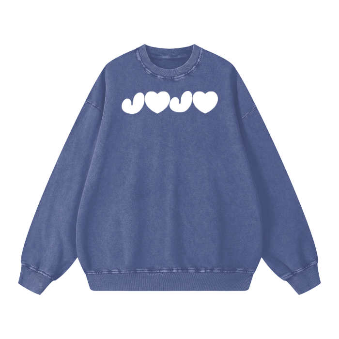 J♥J♥ Acid Wash Oversize Sweatshirt - 360 GSM