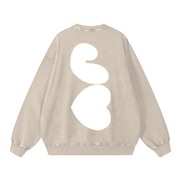 J♥J♥ Acid Wash Oversize Sweatshirt - 360 GSM