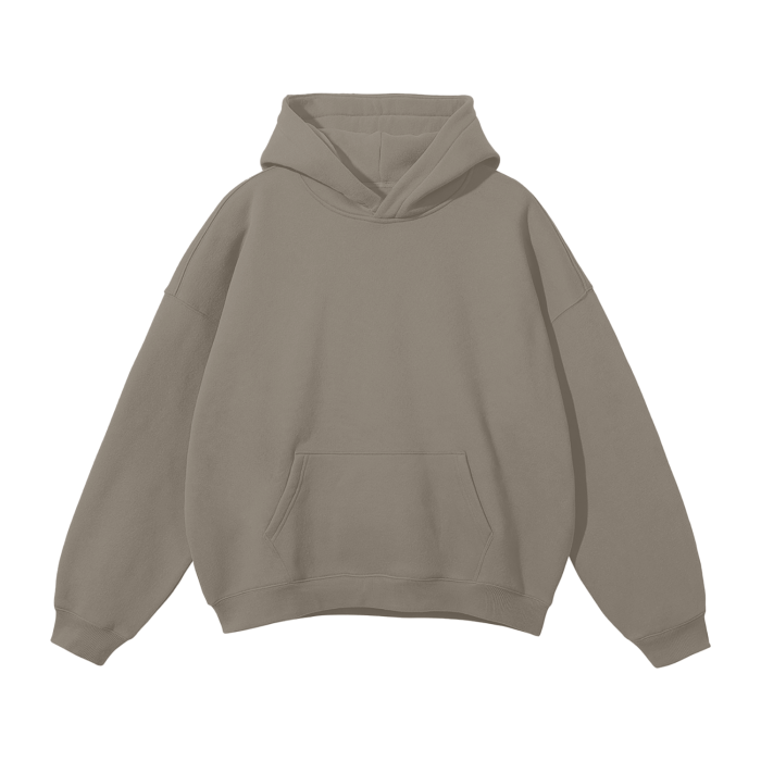 BIG MOTHERF*CKER Streetwear Unisex Oversized Solid Color Fleece Hoodie