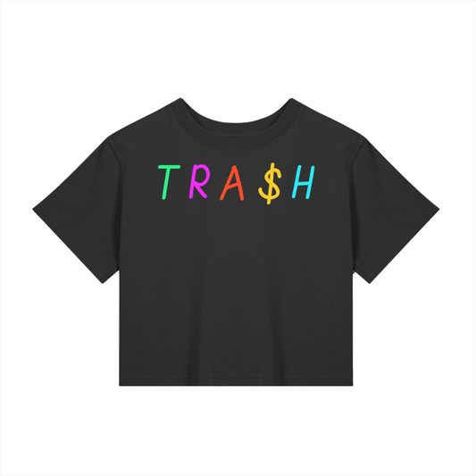TRA$H Baby Tee crop top Seamless T-Shirt - 200 GSM