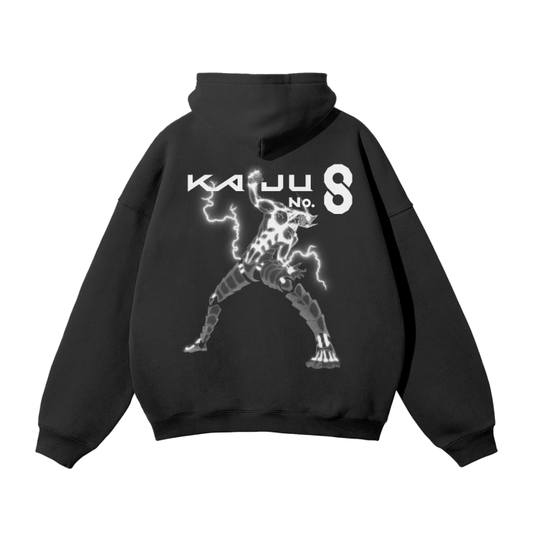Kaiju No.8 Streetwear Unisex Oversized Solid Color Fleece Hoodie