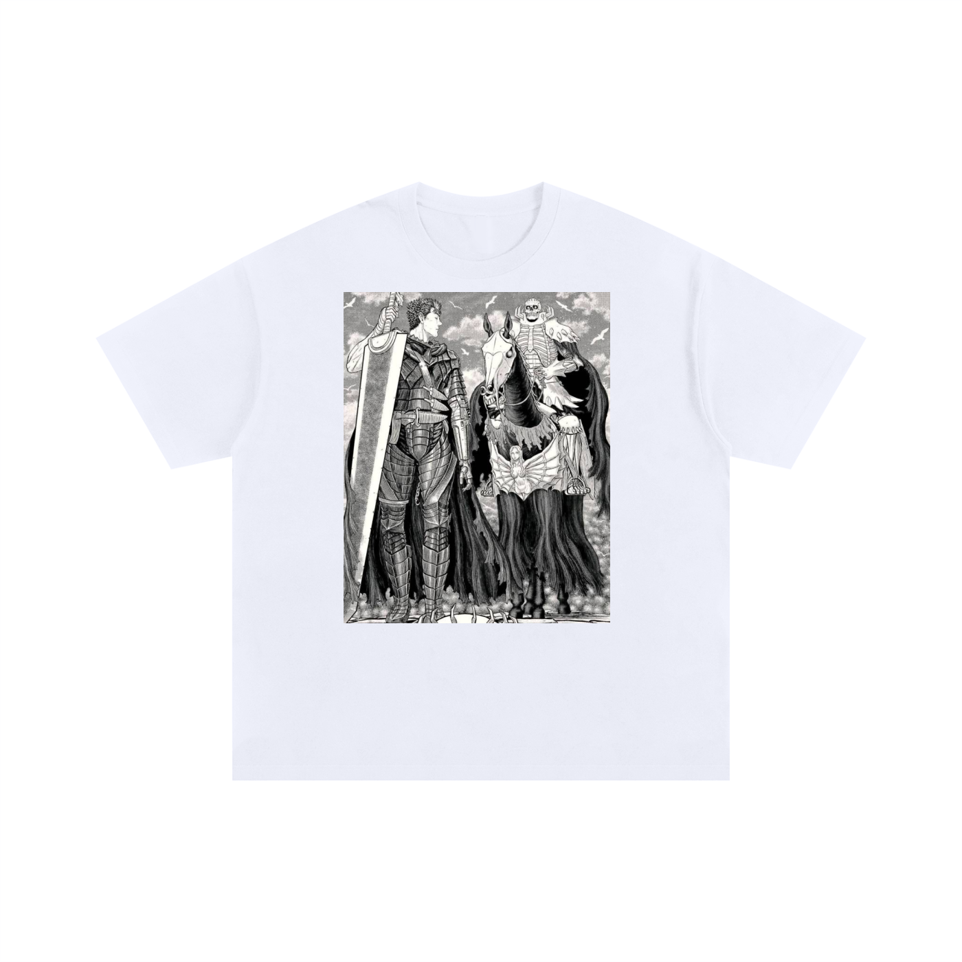 Guts and Skull Knight Unisex Oversized Cotton T-Shirt