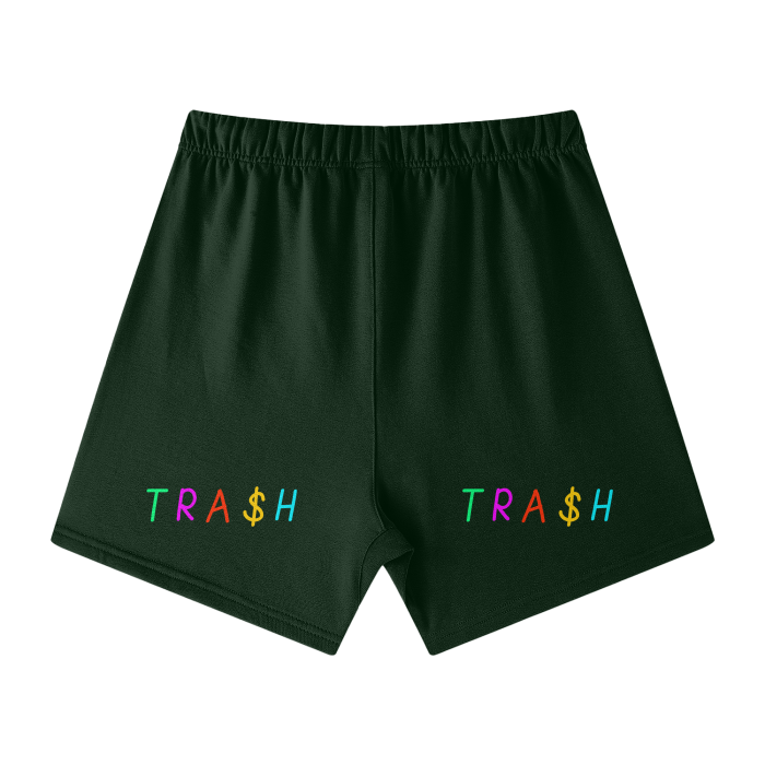 TRA$H Streetwear Unisex Heavyweight Earth Tone Loose Fit FOG 100% Cotton Shorts