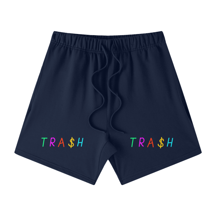 TRA$H Streetwear Unisex Heavyweight Earth Tone Loose Fit FOG 100% Cotton Shorts