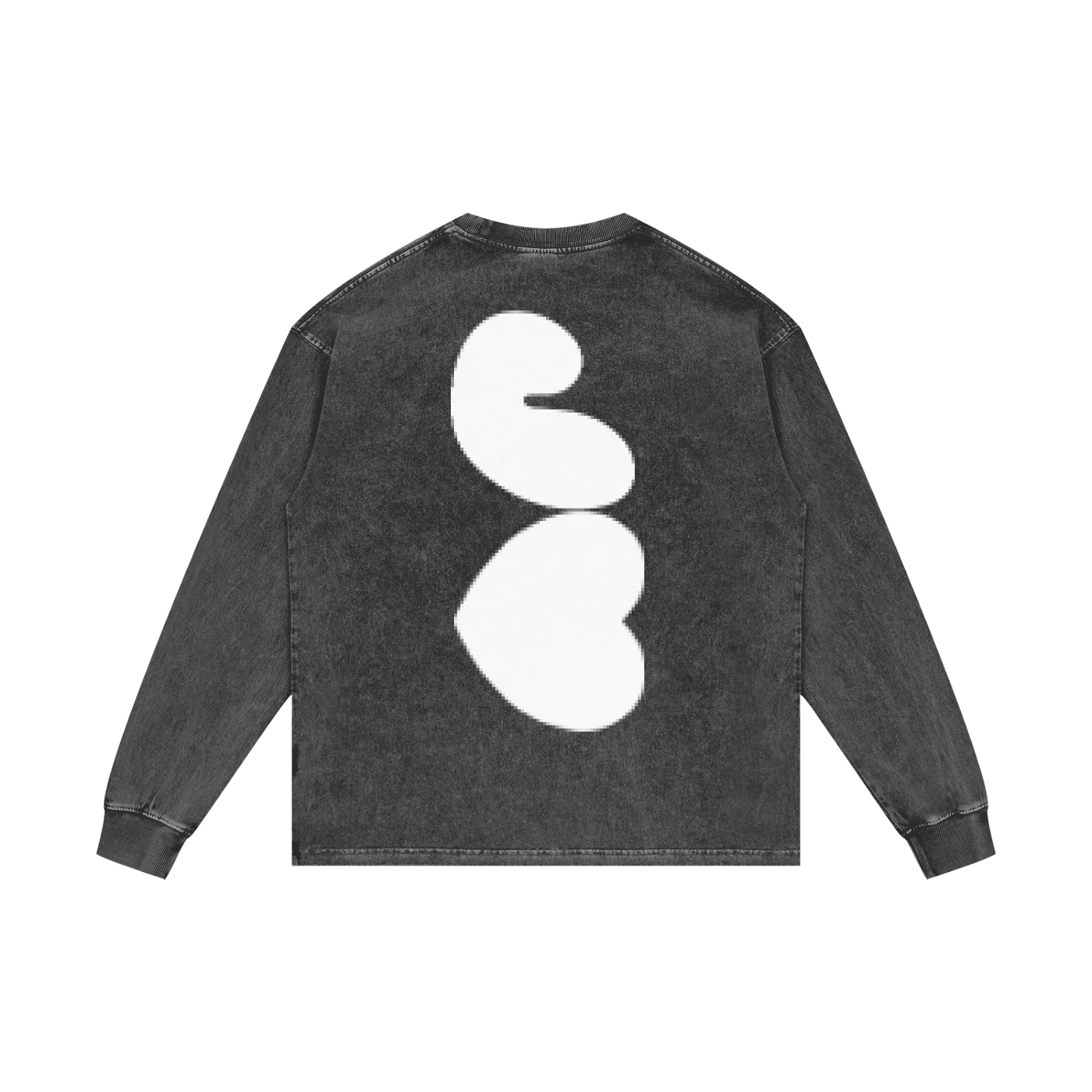 J♥J♥ Acid Wash Oversize Long Sleeve T-Shirt - 250 GSM