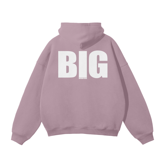 BIG MOTHERF*CKER Streetwear Unisex Oversized Solid Color Fleece Hoodie