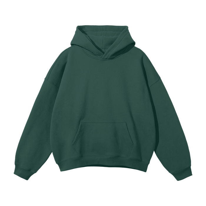 BIG MOTHERF*CKER Streetwear Unisex Oversized Solid Color Fleece Hoodie