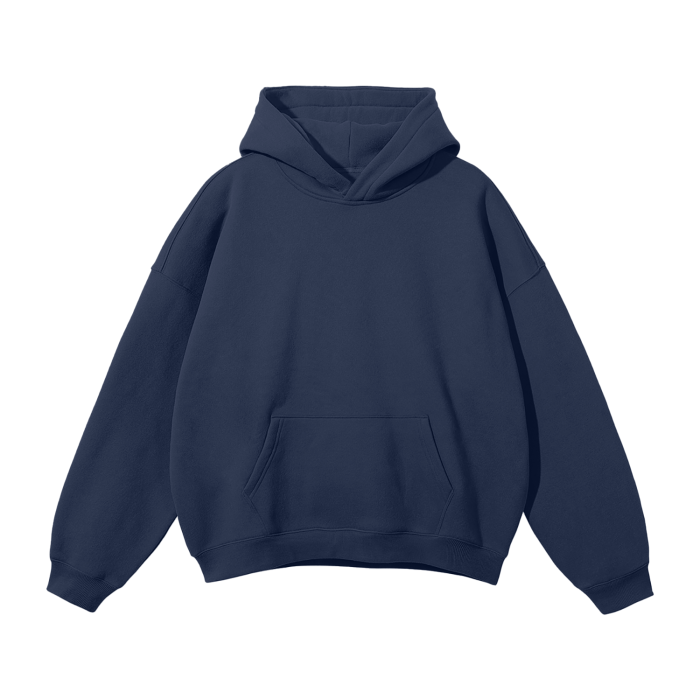 BIG MOTHERF*CKER Streetwear Unisex Oversized Solid Color Fleece Hoodie