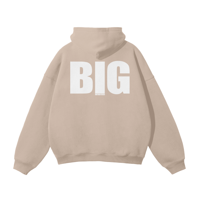 BIG MOTHERF*CKER Streetwear Unisex Oversized Solid Color Fleece Hoodie